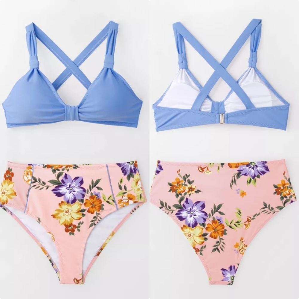 🧡5⭐ Floral Dreams Knotted Bikini - Picture 3 of 5
